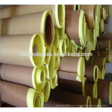 China top 3manufacturer Ptfe revestido de fibra de vidrio jumbo rollos Con adhesivo de silicona con liberación de revestimiento